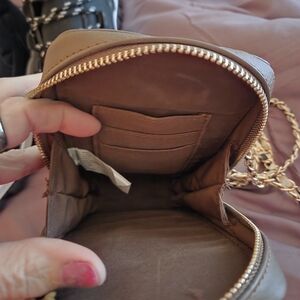 Elegant Brown Chain Crossbody Bag
